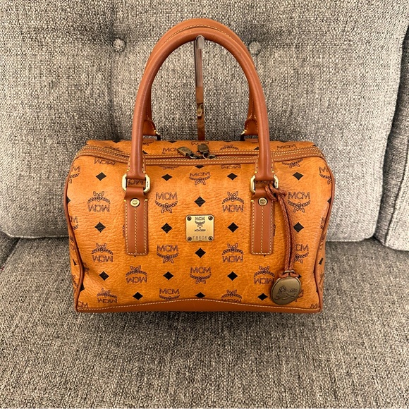 EUC MCM Cognac Alma/Doctors/ Boston Bag LEATHER… - Picture 2 of 14